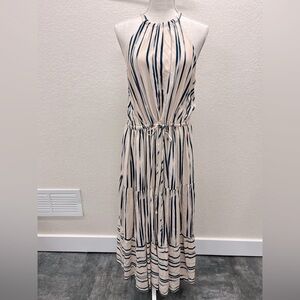 Eloquii Blue Horizon Stripe Sleeveless Maxi Dress 16